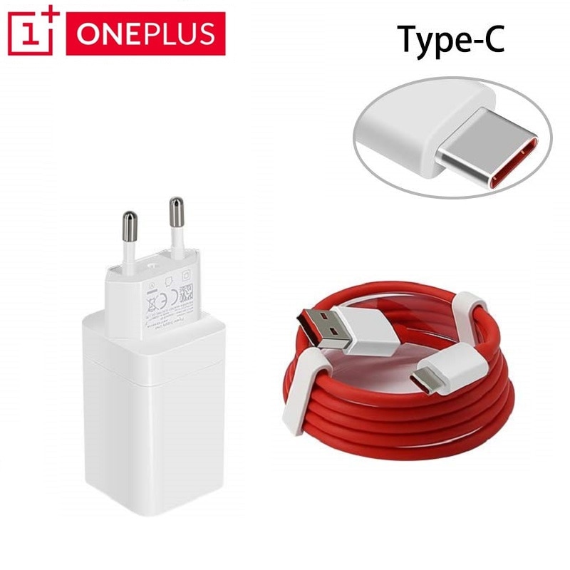 Carregador de celular original oneplus eu 5 v/4a, cabine de placa, adaptador de energia para oneplus 3 t 5 5 t 6 6 t: EU and round Cable