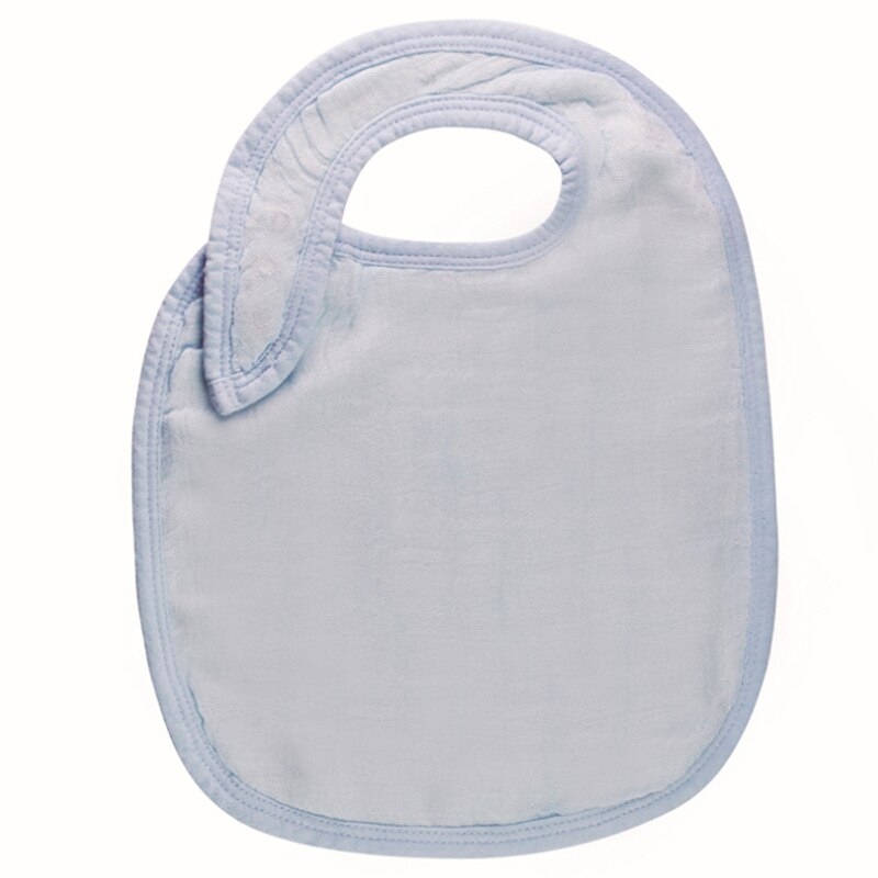 Unisex baby hagesmække savle hagesmæk sæt bambus fiber sød ensfarvet savlende tandsmæk baby shower 1 pakke: Blå