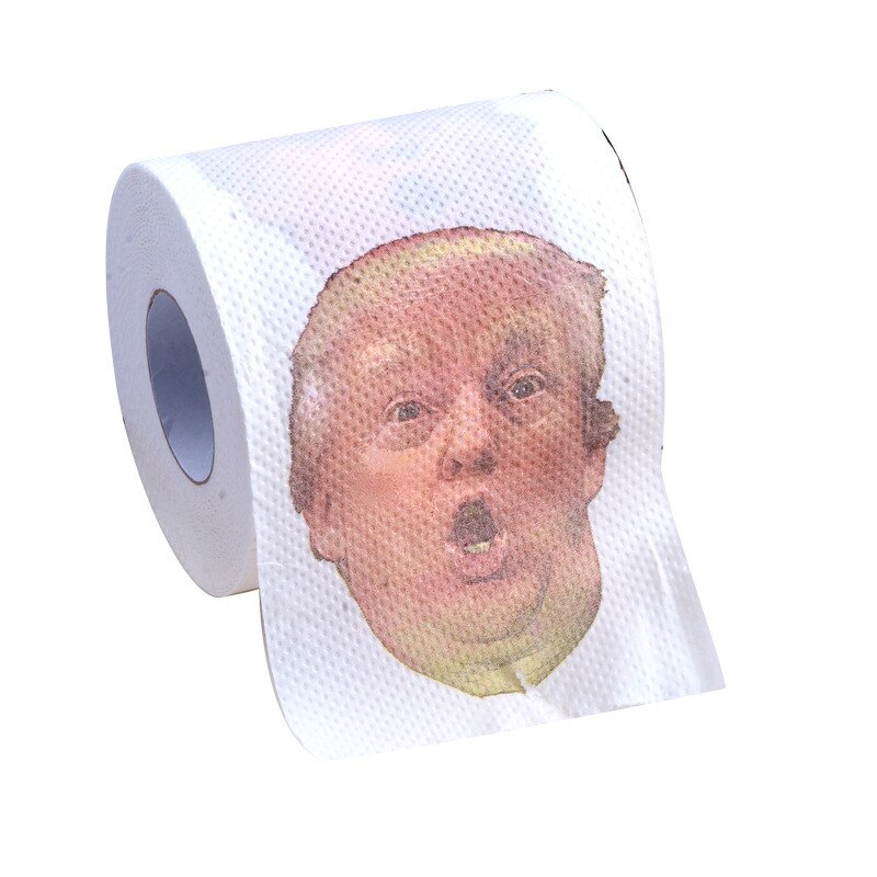 Rollos de papel higiénico con estampado de dólar europeo, graciosos números de bromas, papel de papel higiénico de Humour, papel de baño suave de 2 capas: Donald Trump