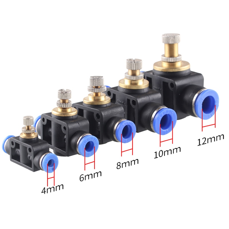 1Pcs PA/SA connector manual components plastic combined direct governor throttle valve fast push tube pneumatic accessories