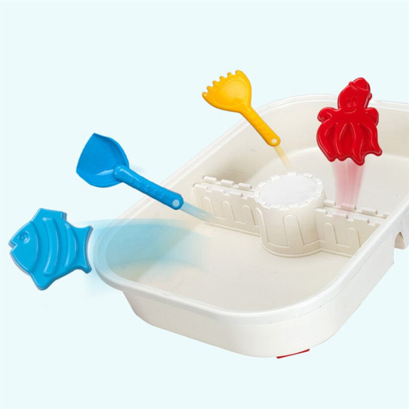 9 Pcs Draagbare Strand Speelgoed Set Graven Schop Gereedschap Bad Water Spelen Zand Tafel Zee Spelen Water Zacht Materiaal Zomer