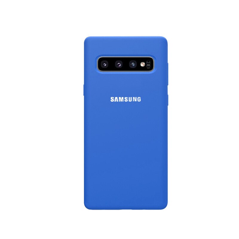 Samsung S10 Case Original Style Samsung Galaxy S10 S10+ S10e S10 Plus case Silicone Bottom Closed soft case Samsung S10 Cover: For Galaxy S10e / Light Blue