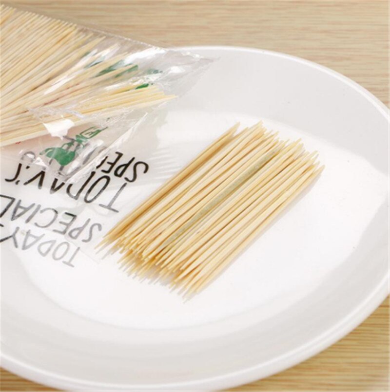 Bamboo Toothpick Disposable Natural Toothpicks Family Restaurant Accessories Fruit Single Sharp Tooth Sticks 100pcs/bag