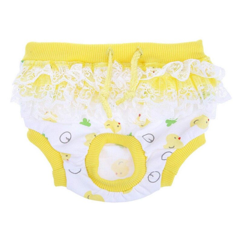 Cute Dogs Sanitary Physiological Pants Chiffon Washable Pet Underpants Shorts Underwear Lace Side Physiological Pants N06