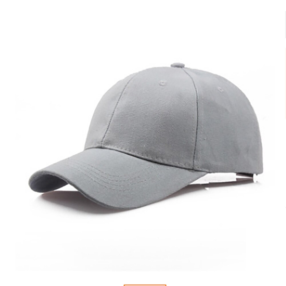 Gorra de béisbol de Color sólido, negra, Snapback, sombreros, ajustada, informal, Hip-Hop, sombreros para hombres y mujeres: Gray 