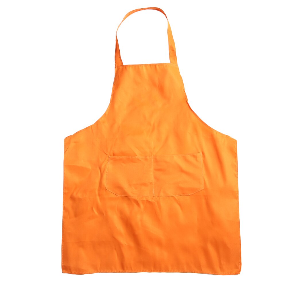 neue Männer Dame Frau Schürze Heimat Küche Koch Schürzen Restaurant Kochen Backen Kleid Schürze mit Taschen: Orange