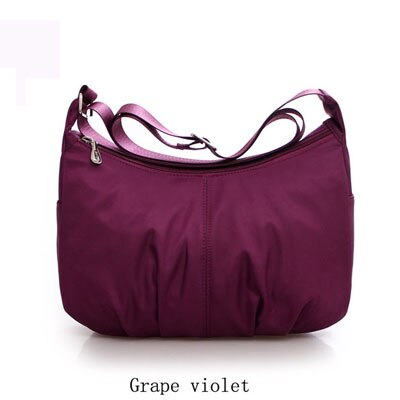 Vrouwen Messenger Bags Nylon Waterdichte Reizen Casual Clutch Carteira Hobos Schoudertas Grote Capaciteit Crossbody Tassen Bolas: Grape violet