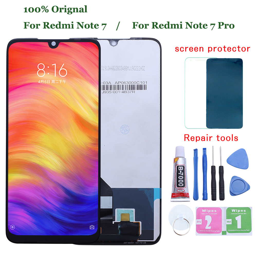 Originele Voor Xiaomi Redmi Note 7 Lcd Scherm Digitizer Vergadering Touch Redmi Note7 Pro M1901F7G Lcd Display 10 Touch