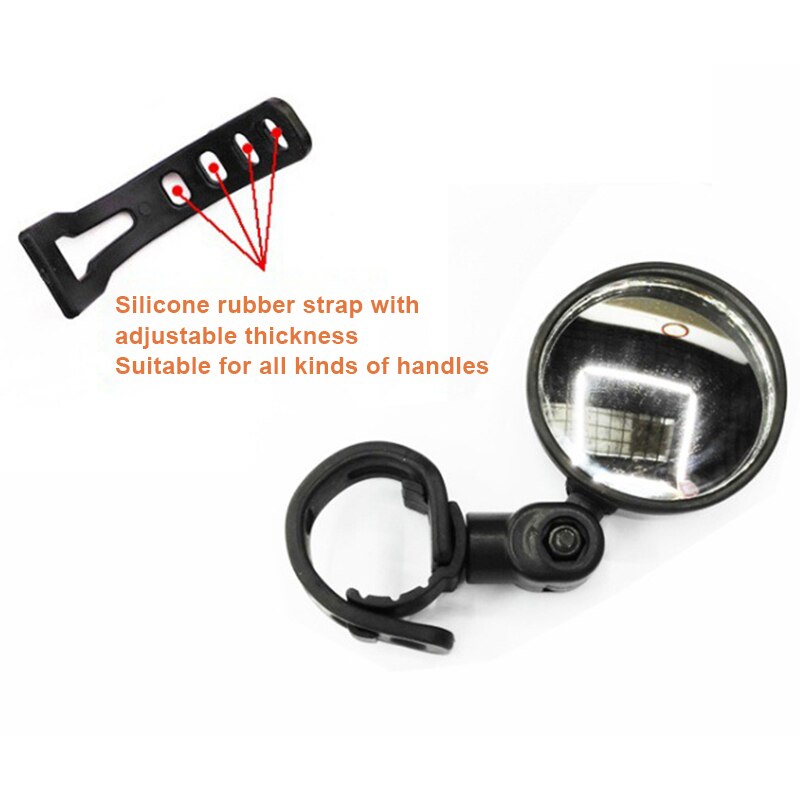 Espejo retrovisor ajustable para bicicleta, espejos para manillar, bicicletas de montaña, manillar de silicona, espejo retrovisor, accesorios para ciclismo