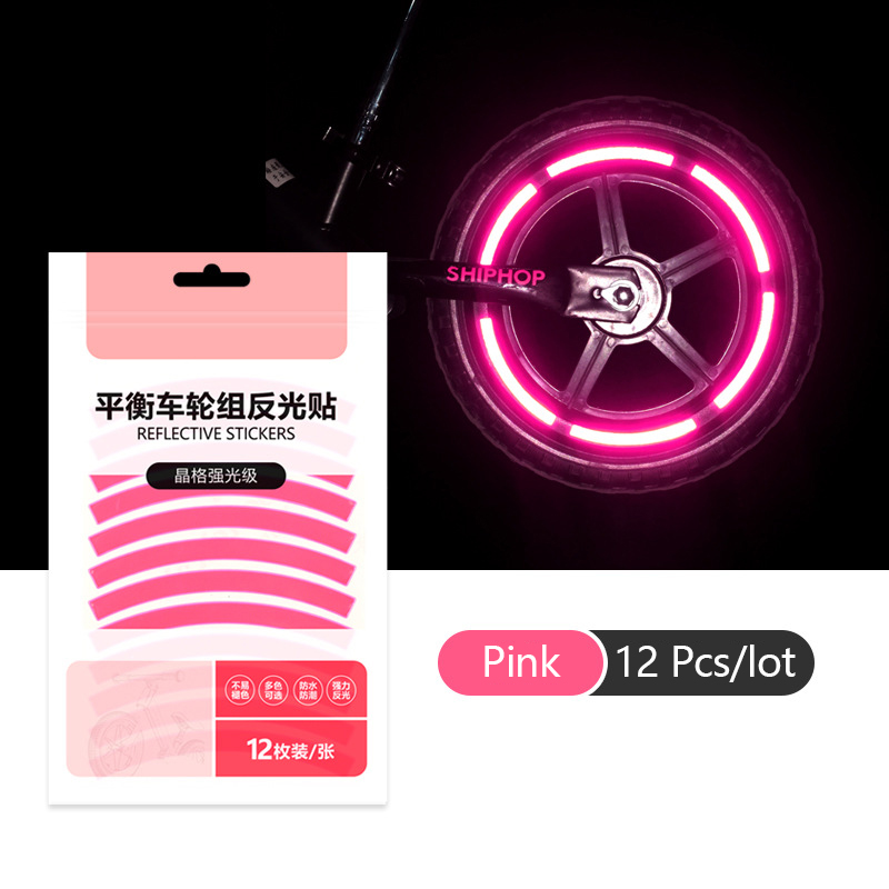 Reflecterende Bandensticker Veiligheidssticker Kleur Kids Balansfiets Reflecterende Sticker Wieldicker Fietsaccessoires: Light Grey
