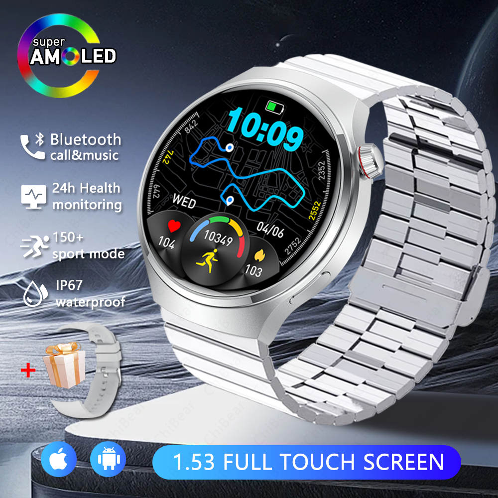 GPS ao ar livre chamada bluetooth smartwatch masculino 360*360 tela hd rastreador de fitness 150 + modo esporte homem smartwatch para huawei gt série: ROXO