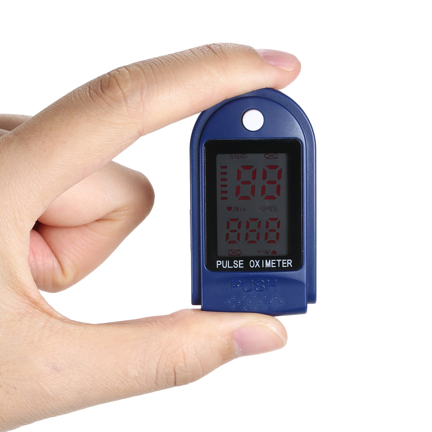 Fingertip Pulse Oximeter Blood Oxygen Saturation Monitor with Silicon Cover Lanyard (Royal Blue) Fingertip Pulse Oximeter