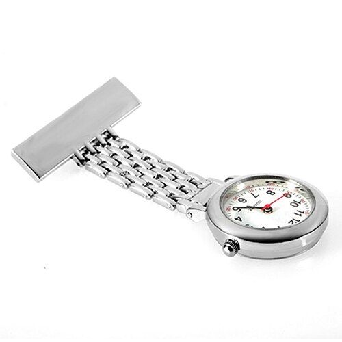 Rustfrit stål arabisk tal quartz fob ur broche læge hængende quartz sygeplejerske ur sygeplejerske lommer ure