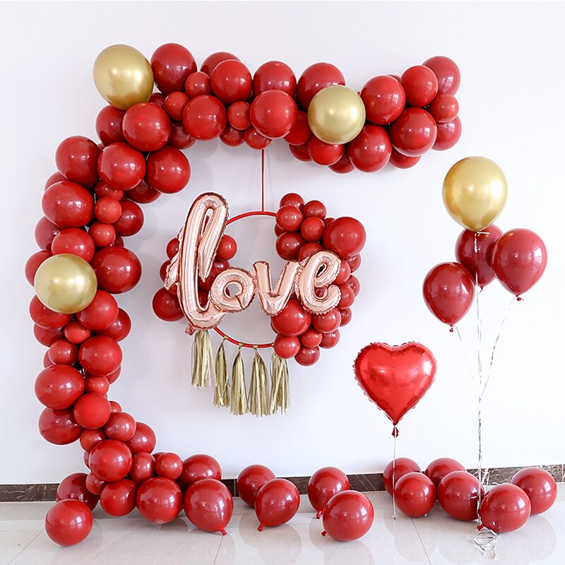 NASTASIA Rubin rot ballon 5 zoll 50 stücke doppel-deck hochzeit dekoration ball festa infantil globos helio Partei liefert