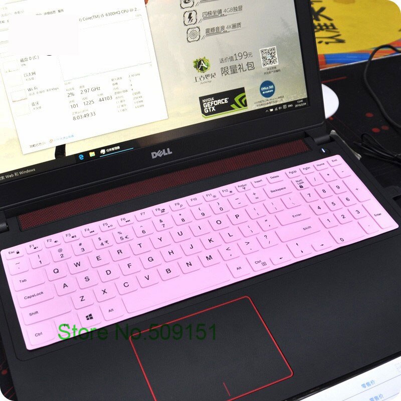 15.6 inch laptop keyboard cover skin for Dell inspiron Vostro 15CR 3000 5559 7559 Ins 15P 15 7000 7568 15-7560 7559 2528 5559