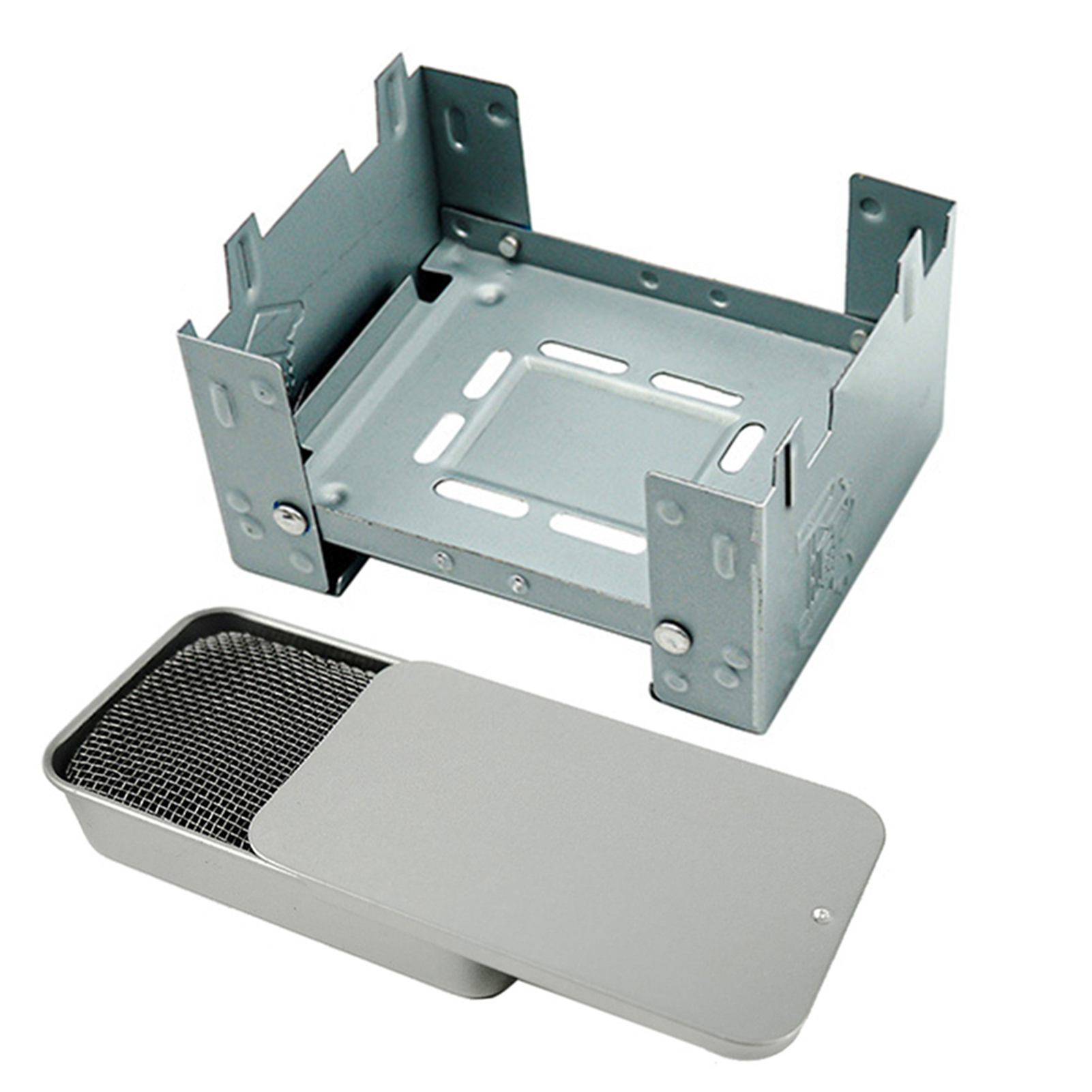 Outdoor Mini Stainless Steel Stove Grill Portable Alcohol Furnace Folding Grill Burning Stove For Camping Picnic: Type 1