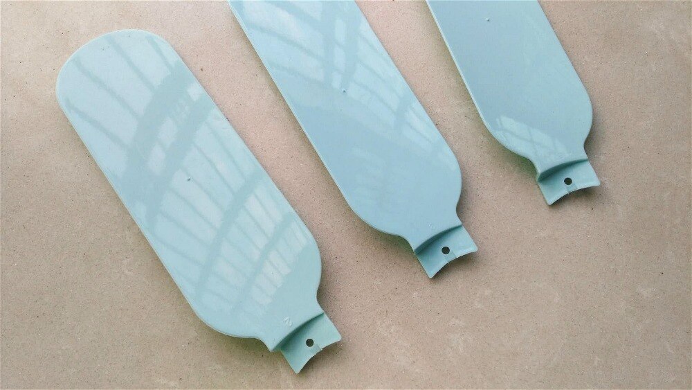 Blauw fan bladeren fan blade ABS materiaal 3 stuks 170x60mm
