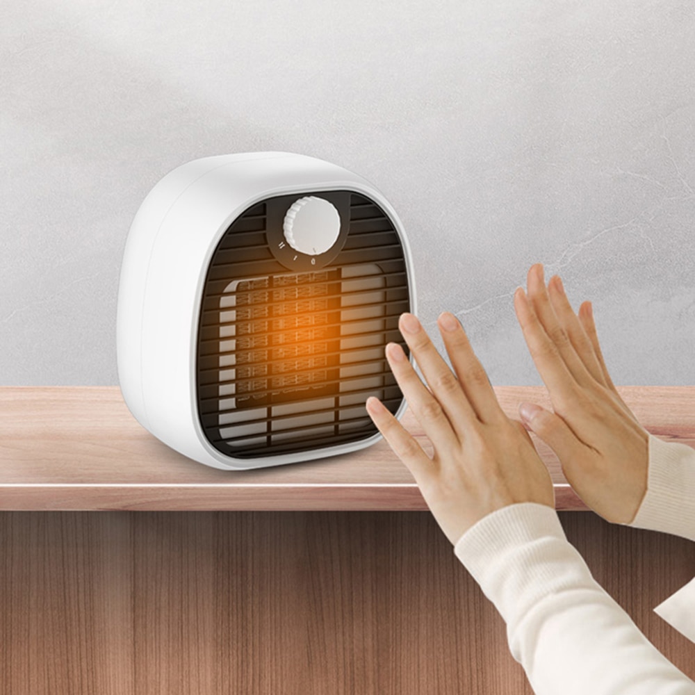 Calentador eléctrico de 1000W, calefactor de invernadero ajustable de dos velocidades, calentador eléctrico de escritorio rápido y silencioso para oficina