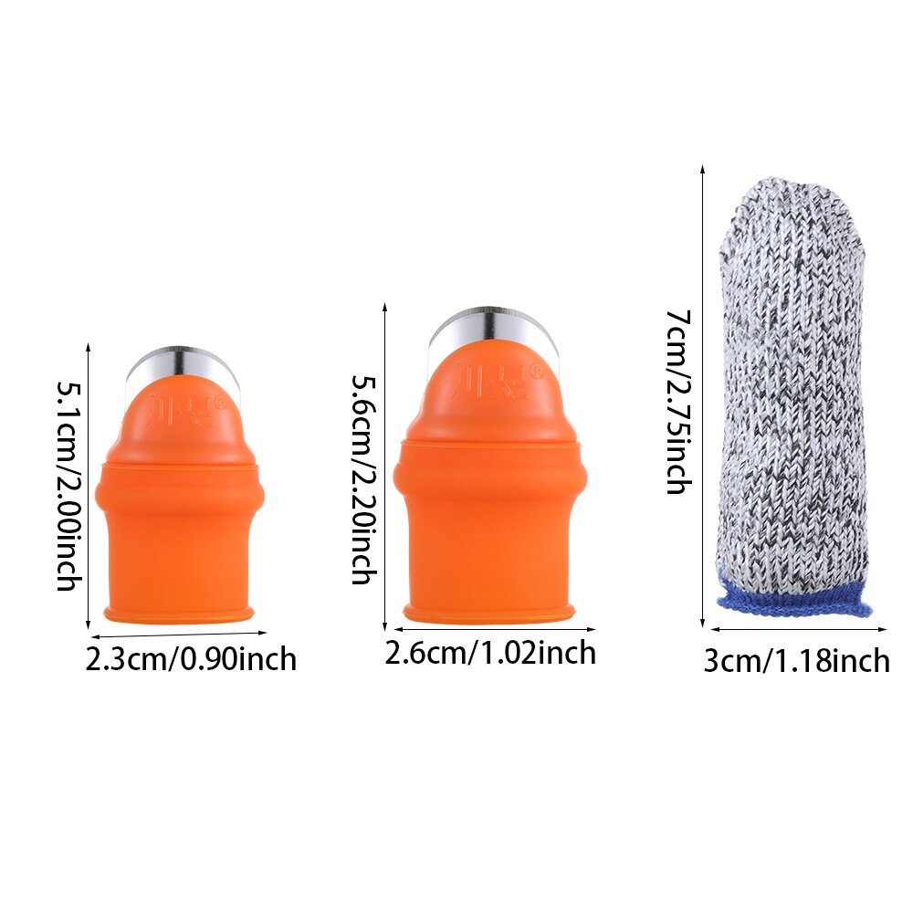 2 sztuk silikonowe kciuk robić ochraniacze na palce roślina ogrodowa owocobranie narzędzie odporne na przecięcie rękaw na palec fasoli żart więcej przystanków, przybory kuchenne