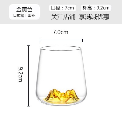 Vasos de cristal de estilo nórdico, vasos dobles transparentes, creativos, aptos para beber, gobetas y Verres, EK50GC: yellow