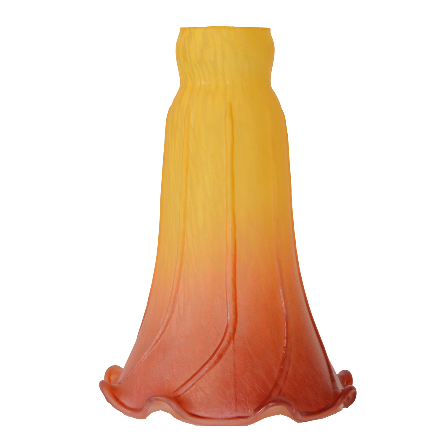 Pond Lily Lamp Shade Glass Lampshade 4" Wide 6" Tall 1.5" White Blue Rosy Yellow Green Peach Purple Amber Pink: Red