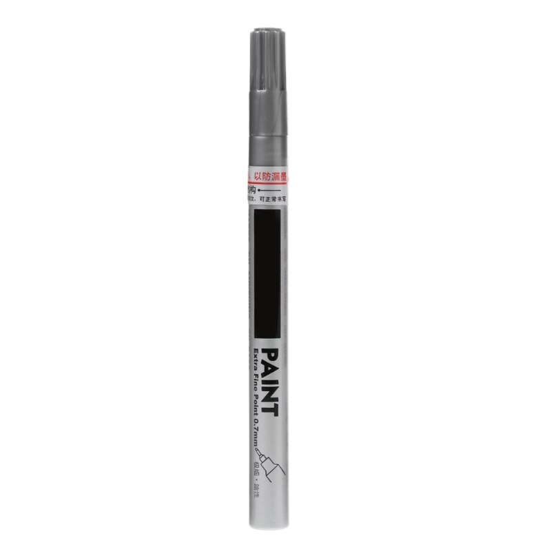 Universal 0.7mm Extra Fine Point Permanent Paint Metallic Marker Pen DIY Art 53CC: Silver