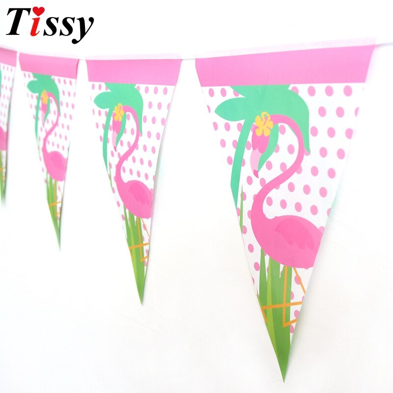 1 sæt regnbue enhjørning hest/pink flamingo krans blomsterbunting bannere til hjemmehave børn fødselsdag/bryllupsfest dekoration
