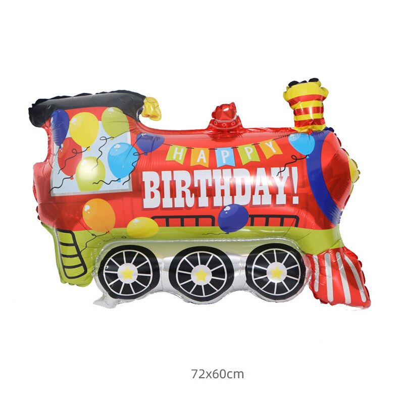Cartoon Auto Ballon Kinderen Speelgoed Drijvende Lucht Bal Auto Trein Pickup Vrachtwagen Verjaardagsfeestje Decoratie Aluminium Folie Ballon: Red train