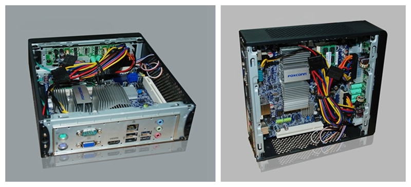 PC Mini ITX Case Horizontal Desktop Computer Bludio Empty Chassis Aluminum Alloy HTPC Home Theater Gaming Case D