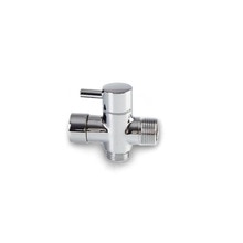 Brass bathroom toilet T-adapter chrome plated 1/2" or 7/8" choice