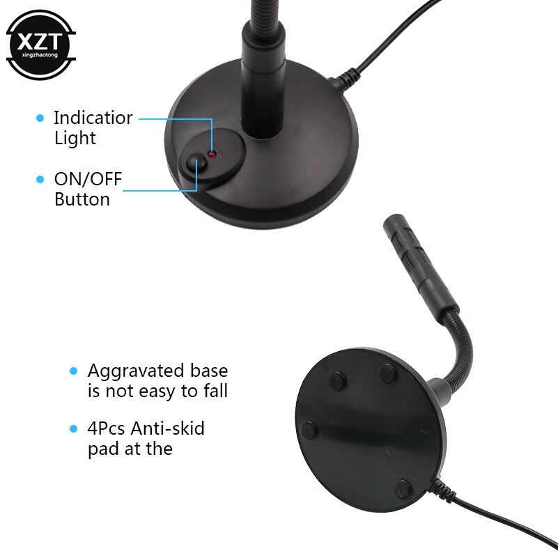 USB Microphone Computer Microphone Plug Play Studio PC Microphone for Laptop/Desktop/Notebook Omnidirectional Studio Recording