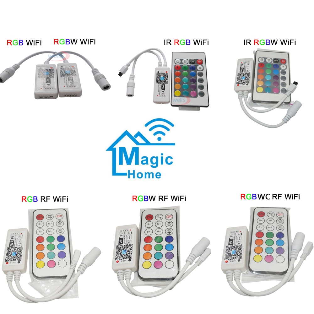 Mini Wireless WIFI LED RGB / RGBW Controller RF Remote Control IOS/Android Smart Phone for RGBCW/RGBWW RGB LED Strip,DC12-24V