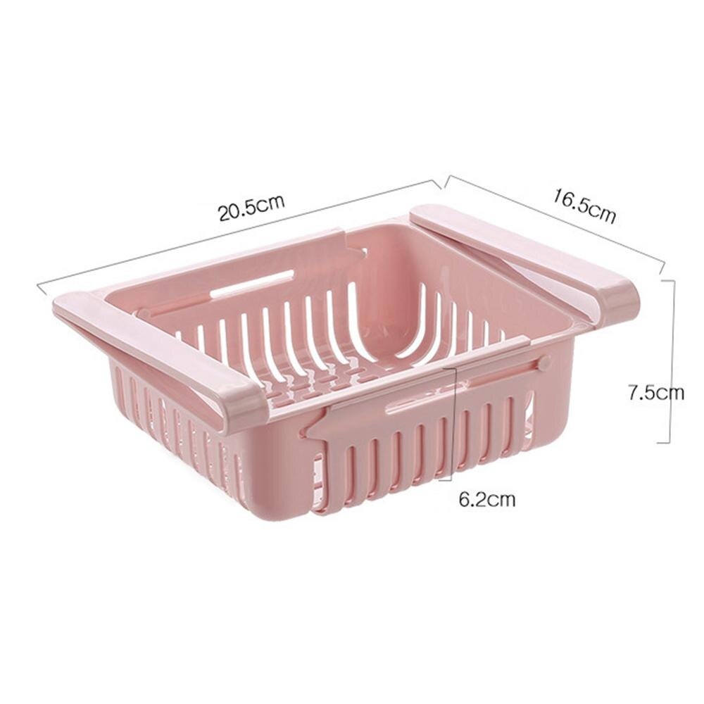 Cuisine escamotable réfrigérateur congélateur boîte de rangement glissière tiroir organisateur glisser sous étagère tiroir boîte support étagères Gadgets de cuisine