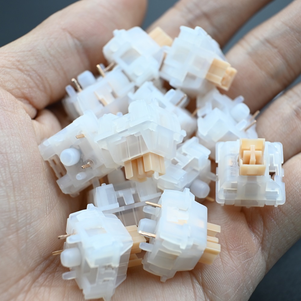 Outemu Yellow Jade Silent Switch 5Pin HP Tactile Custom Mechanical Keyboard Mute MX Switch Like Holy Panda lubricated for Gaming: Green Switch