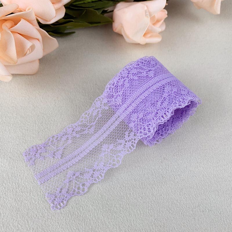 10 Yards 38mm ruban de dentelle filet brodé garniture de dentelle pour mariage fête rideau de noël décorations bricolage cheveux nœuds couture tissu: Sans nickel blanc