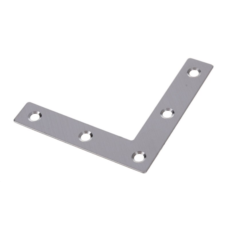 Hoekplaat hoekbeugel platte l-vorm reparatiebeugel 80mm x 80mm