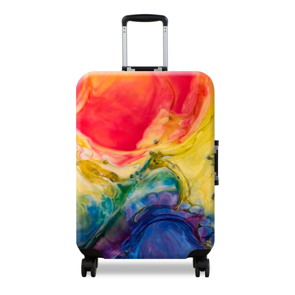 Elastic Luggage Protective Covers DustProof case for suitcase 18-32 inch travel accessories Color graffiti baggage cover XL: Design 5 / L