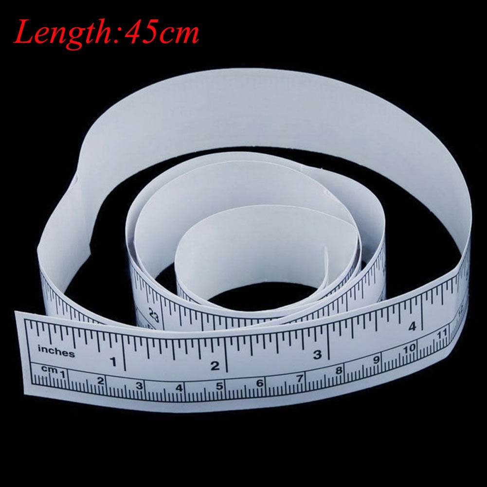Self Adhesive Metric Measure Tape Vinyl Silver Rulers Sewing Machine Sticker Measure Tape