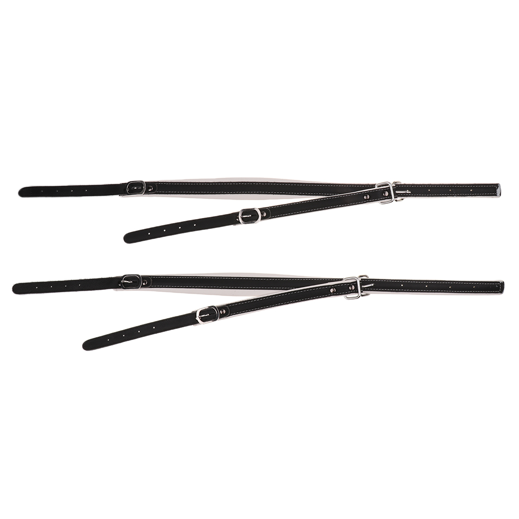 Cintos de couro de imitação ajustáveis, 2 peças, 48/60/96, faixas de configuração, baixo