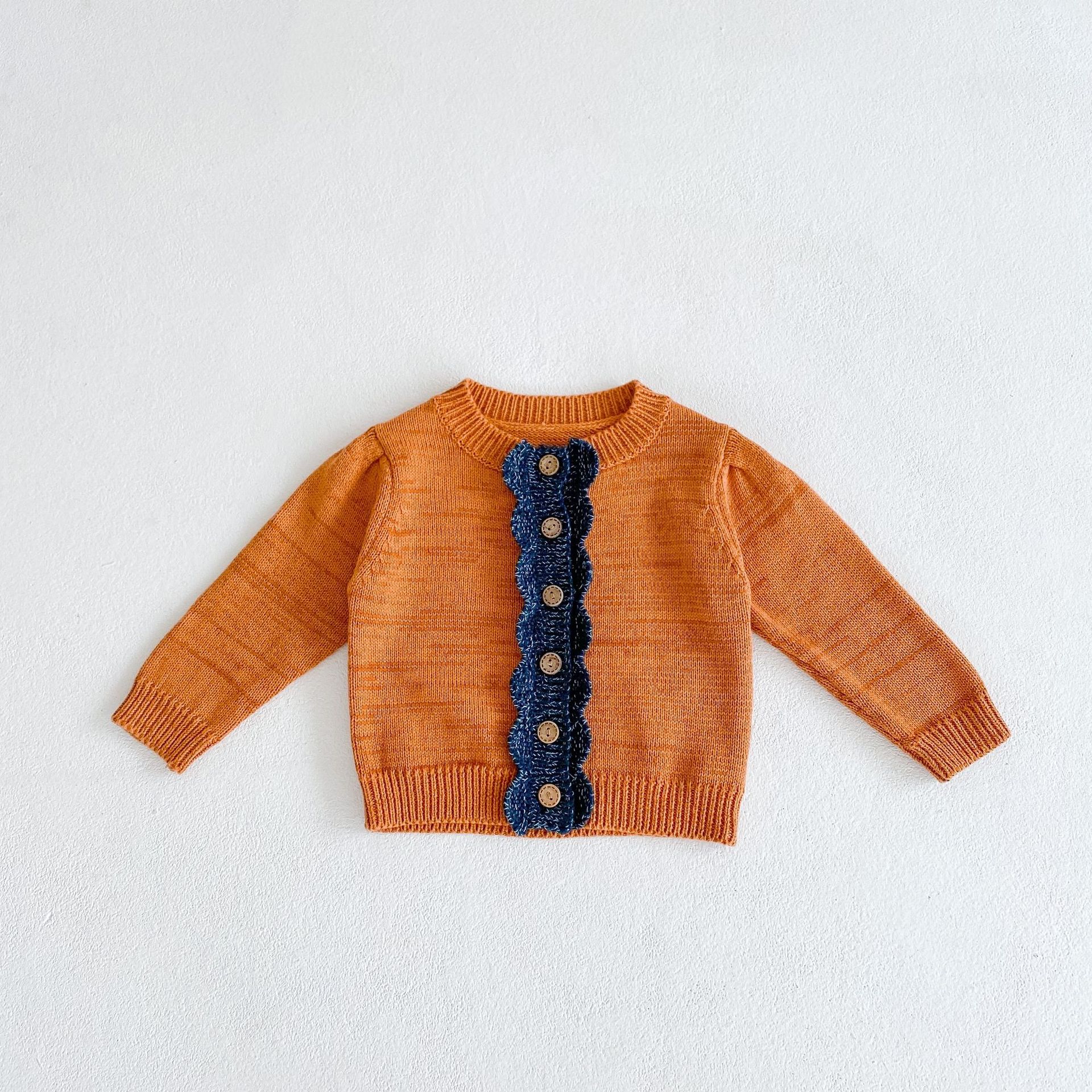 Zoete Meisje Bloem Trui Herfst Baby Lange Mouw Gebreid Vest Peuter Katoen Bodysuit Meisjes Trui Jas: 86039 sweater3 / 12m