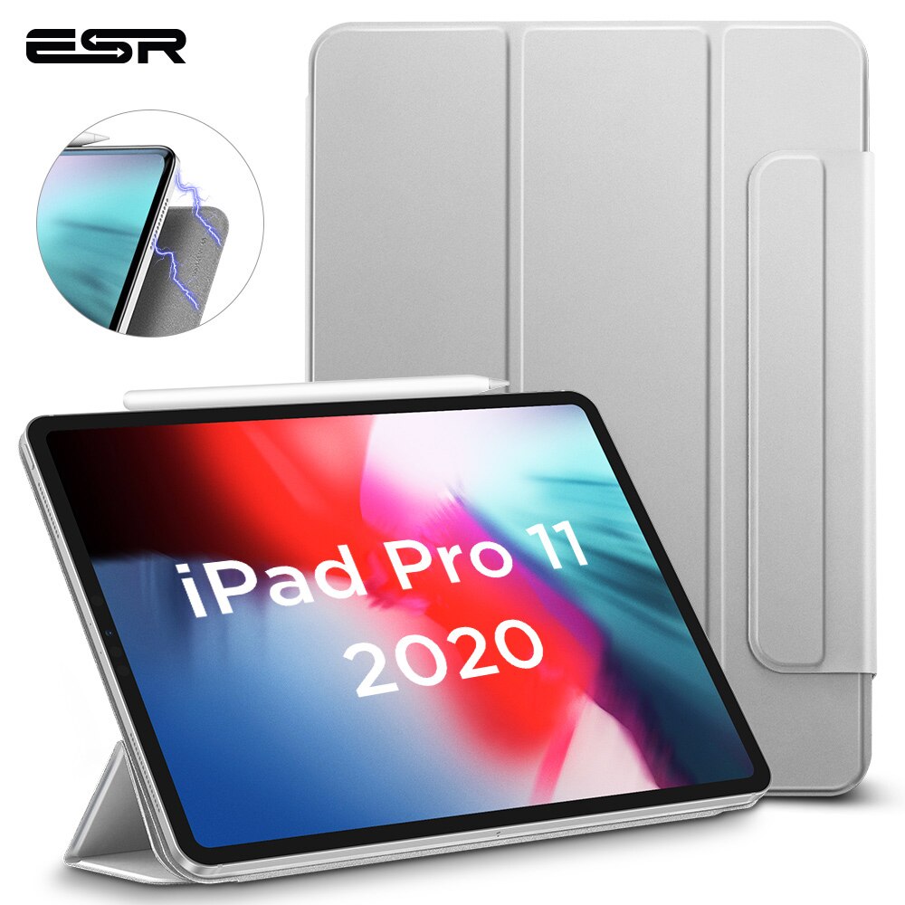 ESR for iPad Pro 11 12.9 Inch Case Secure Magnetic Smart Case for 12.9 inch iPad Pro Case with Pencil Holder 4th Generation: 11 Inch-Grey