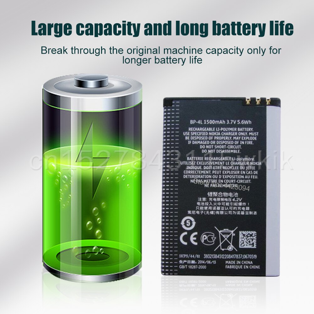1500mAh BP-4L BP4L BP 4L Replacement Phone Battery For Nokia E61i E63 E90 E95 E71 6650 6760 N97 N810 E72 E52 Lihtium Battery