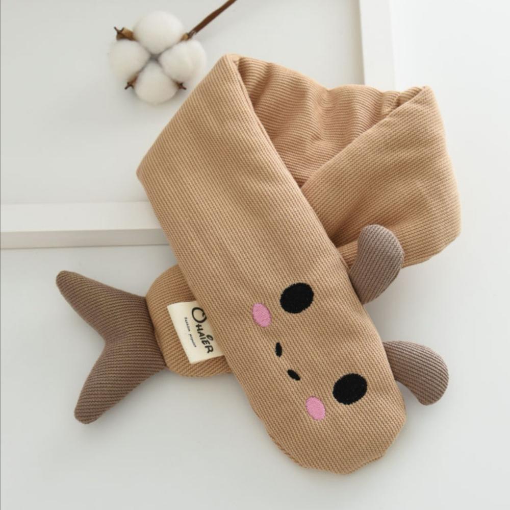 Écharpe d'hiver pour enfants, châle épais à col, garde au , pour garçons et filles, ZZ-355: Khaki