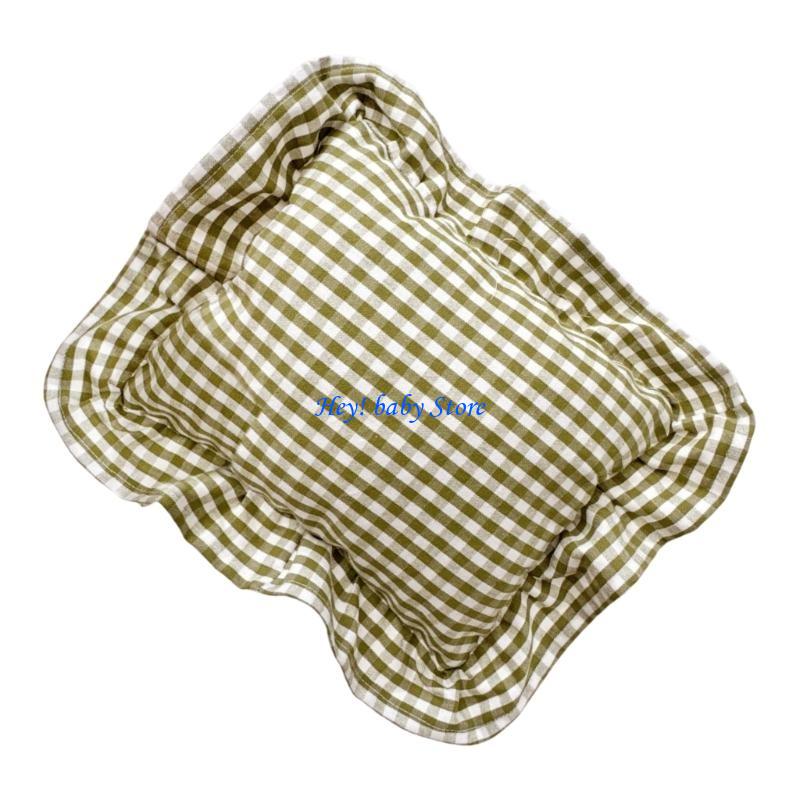 Q1FE Nordic Summer Baby Soothing Pillow Small Square Pillow Back Support Cushion Sleep Pillow Feature Not Removable
