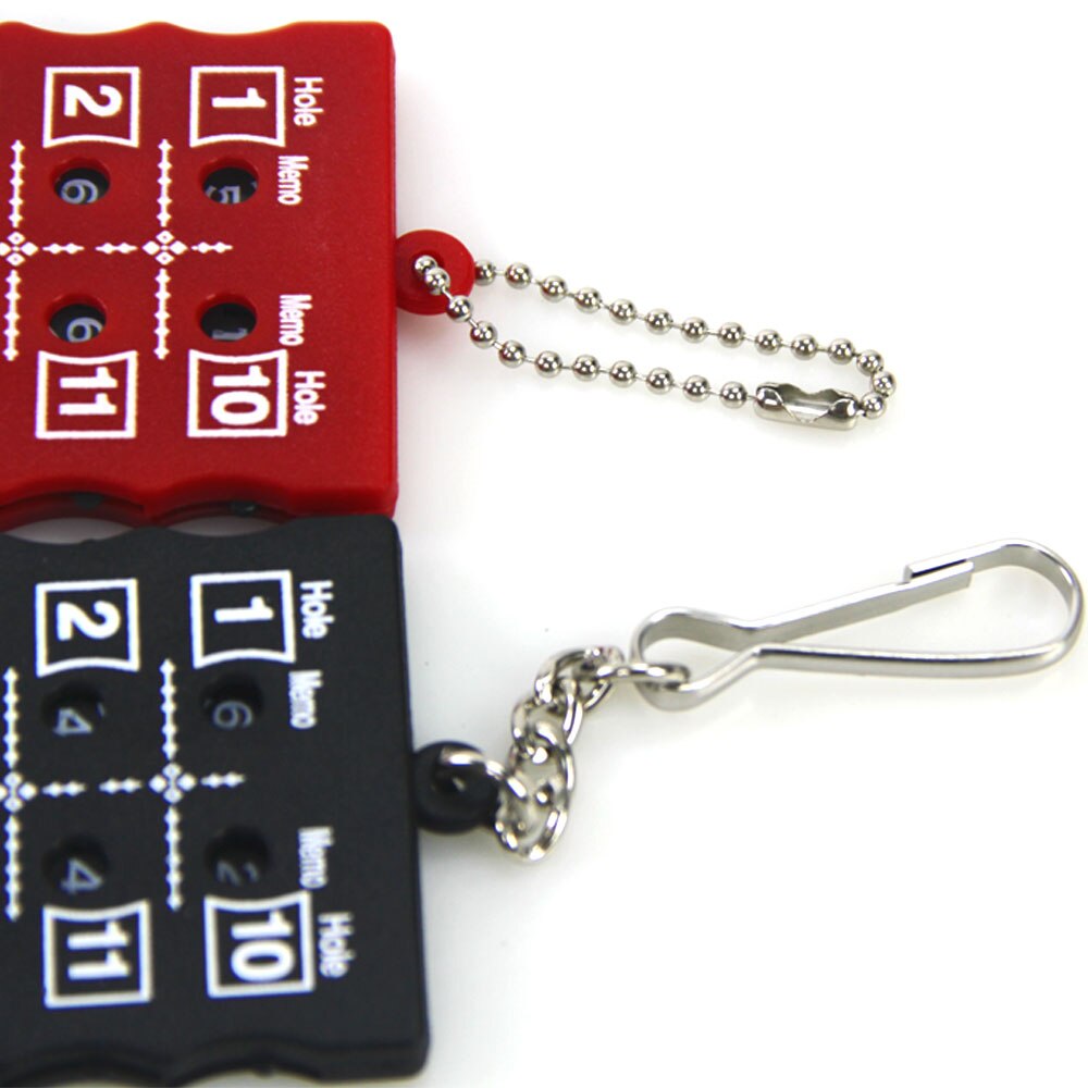 1Pcs 18 Hole Golf Stroke Putt Score Card Counter Golf Score Indicator Met Sleutelhanger Golf Score Teller Golf training Aids