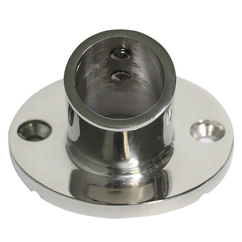 2X Boat Hand Rail Fitting Stainless Steel 7/8 inch 22Mm Pipe 60 Degree Round Base