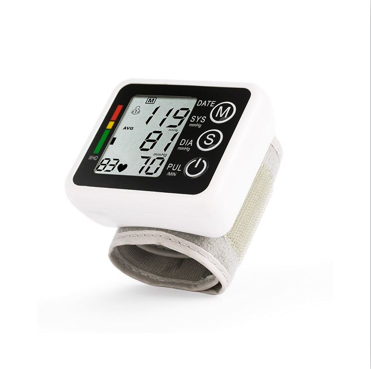 Moniteur de pression artérielle de poignet numérique OLIECO OLI-002R sphygmomanomètre automatique Portable poignet intelligent moniteur de fréquence cardiaque LCD: monitor