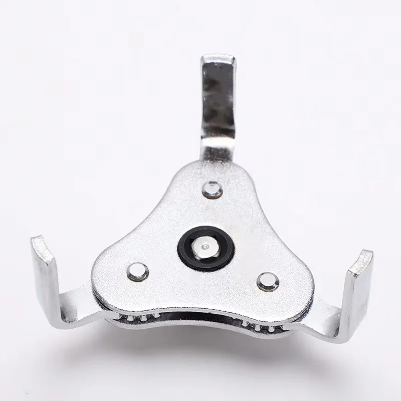 Universal Adjustable Oil Filter Wrench From 2-1/2 Inch to 4.5 Inch Oil Filter Wrench Tool Set With 3 Jaw Uninstall Removal Key