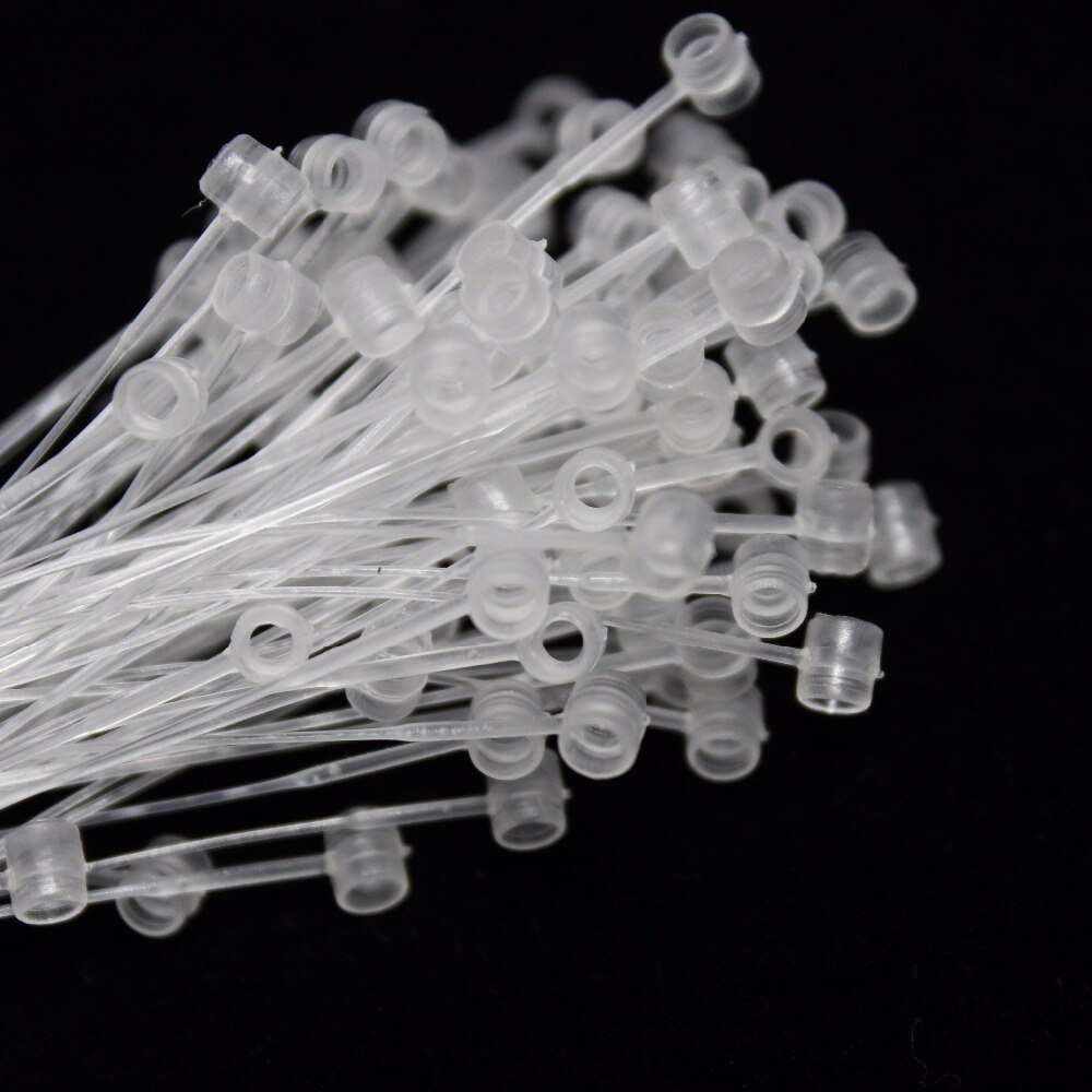 5000pcs 3'' security hang tag loop plastic tag tie fastener transparent hang tag snap lock pin round head