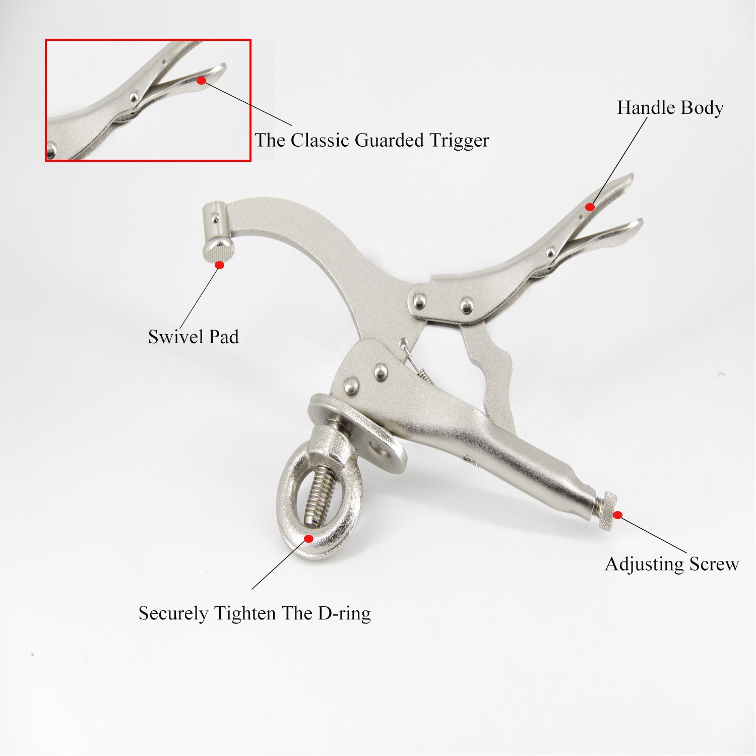 9 inch Drill Press Vice Clamp Woodworking Holding With Lock and Release Lever Locking Pliers